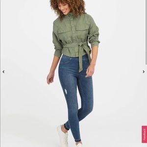 Spanx distressed ankle skinny jeans